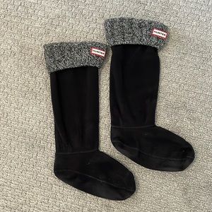 Hunter knitted cuff tall boot socks. Size large. Fits boot size 8-10.